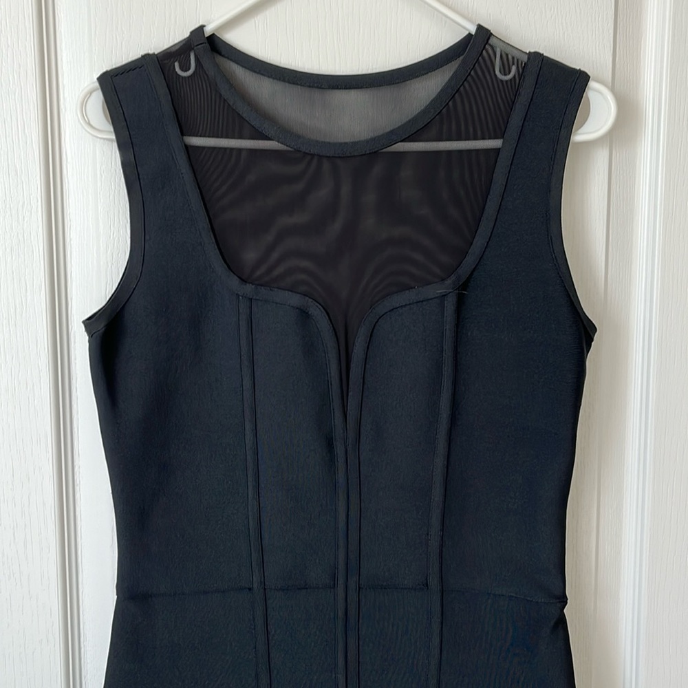 Torrid black bodycon dress with mesh. 🔥